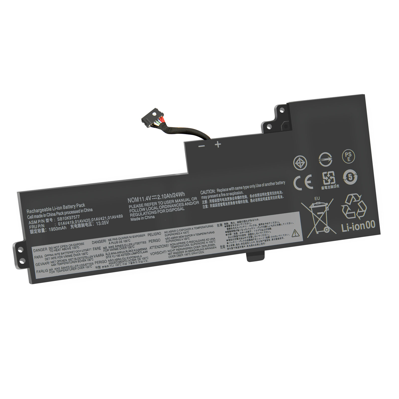 Bateria para 11.4V 2.1Ah 01AV421 01AV420 SB10K97578 01AV489 01AV419 Lenovo T470 T480 – Clique na imagem para fechar