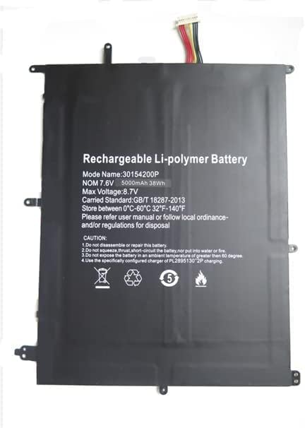 Bateria para 10pin Jumper EzBook 3 Plus 30154200P TH133K-MC HW-3487265 7.6V 5000mAh