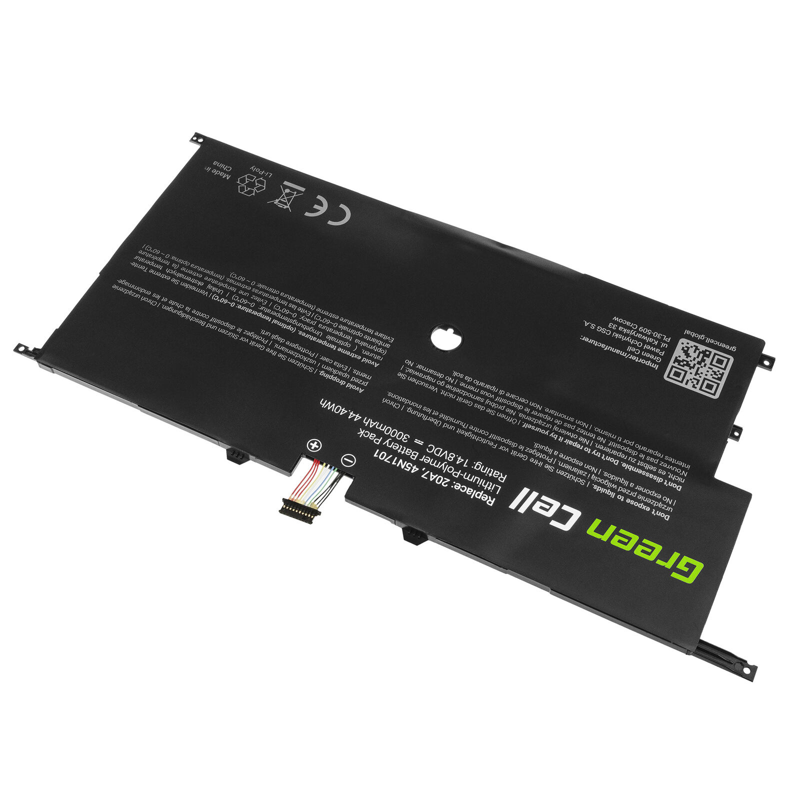 Bateria para Lenovo ThinkPad X1 Carbon 14 Gen 2 20A7 20A8 45N1702 45N1703