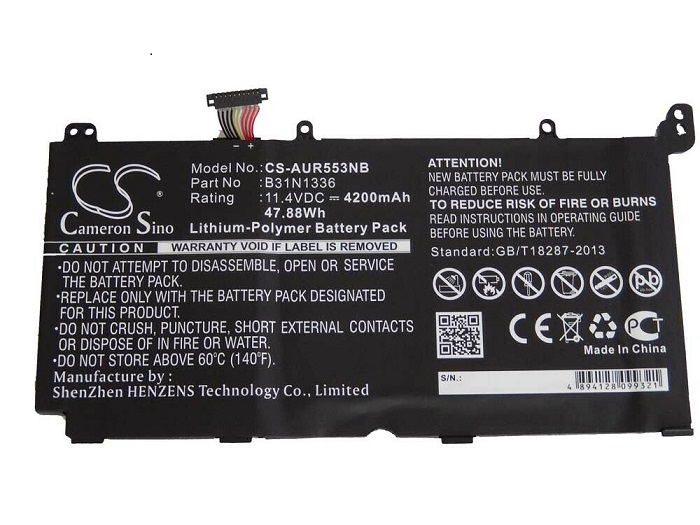 Bateria para B31N1336 A42-S551 C31-S551 ASUS VivoBook A551 A551LN – Clique na imagem para fechar