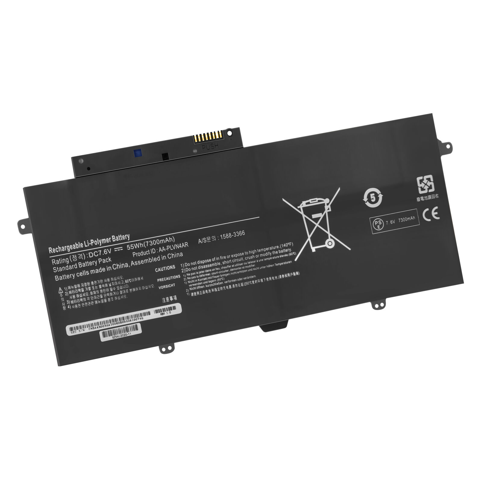 Bateria para 7.6V 7.3Ah AA-PLVN4AR Samsung 940X3G NP940X3G-K03CH BA43-00364 – Clique na imagem para fechar