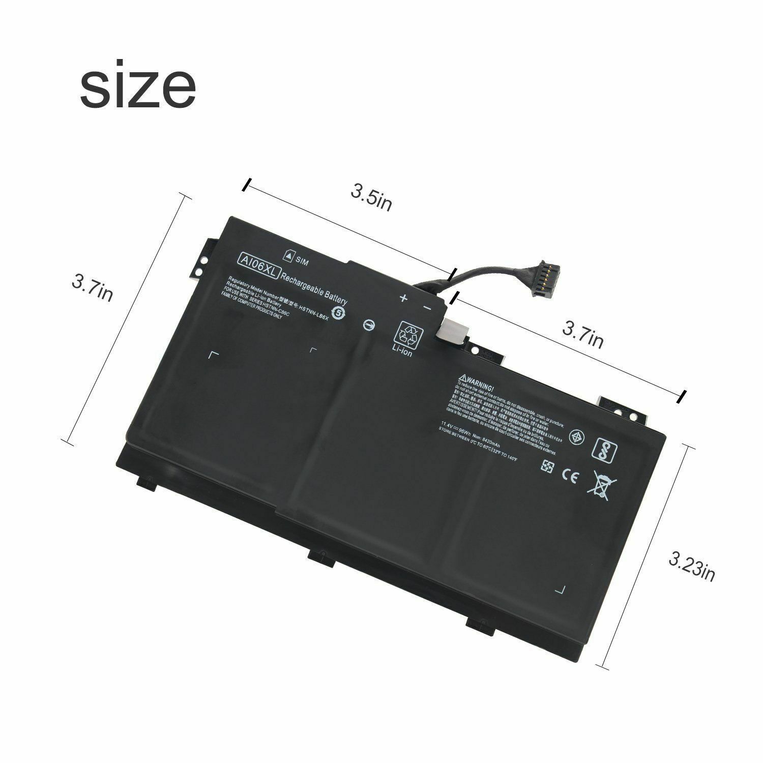 Bateria para AI06XL HP ZBook 17 G3 Series HSTNN-LB6X HSTNN-C86C 808397-421 – Clique na imagem para fechar