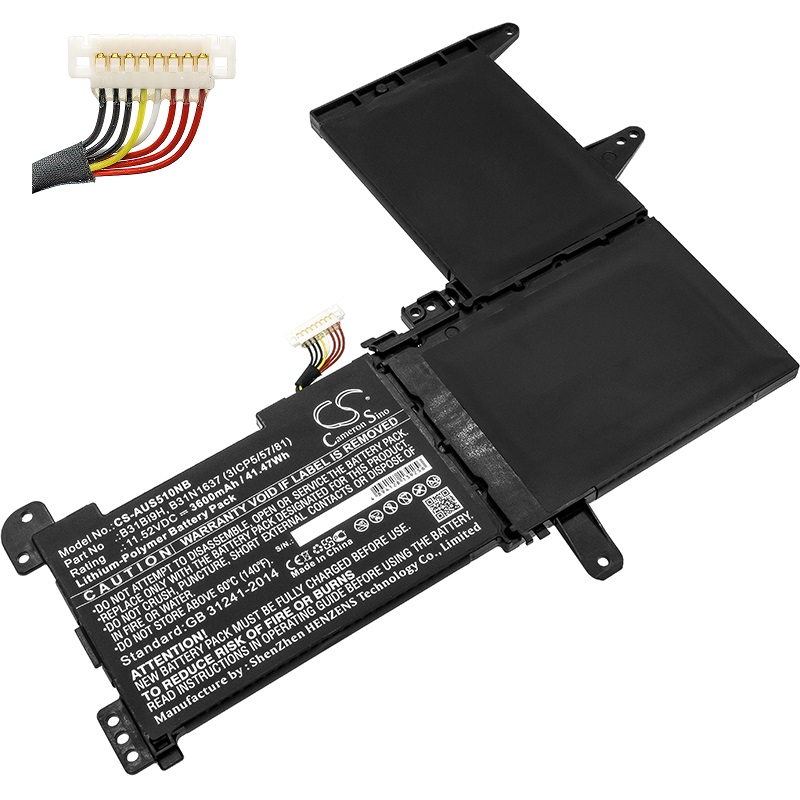 Bateria para B31N1637 C31N1637 Asus S510UA S510UR S510UQ X510 X541N X542U