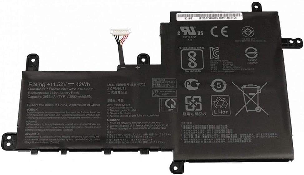 B31N1729 ASUS VivoBook S15 S530 S530UA S530UN S530UN-BQ097T X530FN X530FN-1A X530FN-1B X530FN-1D Bateria compativel