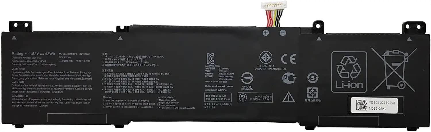 ASUS ZenBook Flip 14 UM462DA UM462DA-AI012T,AI014T UX461FN-E1029T UX462 UX462D UX462UDA X462Dmeet XA-2G B31N1822 Bateria compativel