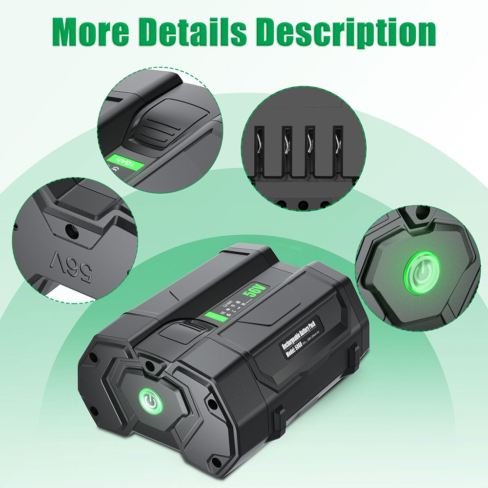 9000mAh EGO ARC Lithium, BA2800E, BA2800T, POWER 56V Bateria compativel