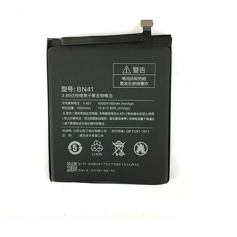 Bateria para Xiaomi Redmi Note 4, BN41, 4000mAh