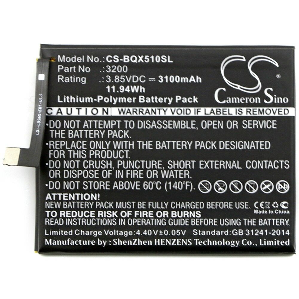 Bateria para Li-Polymer BQ Aquaris X5 Plus + 3200 3100mAh 3,85V – Clique na imagem para fechar