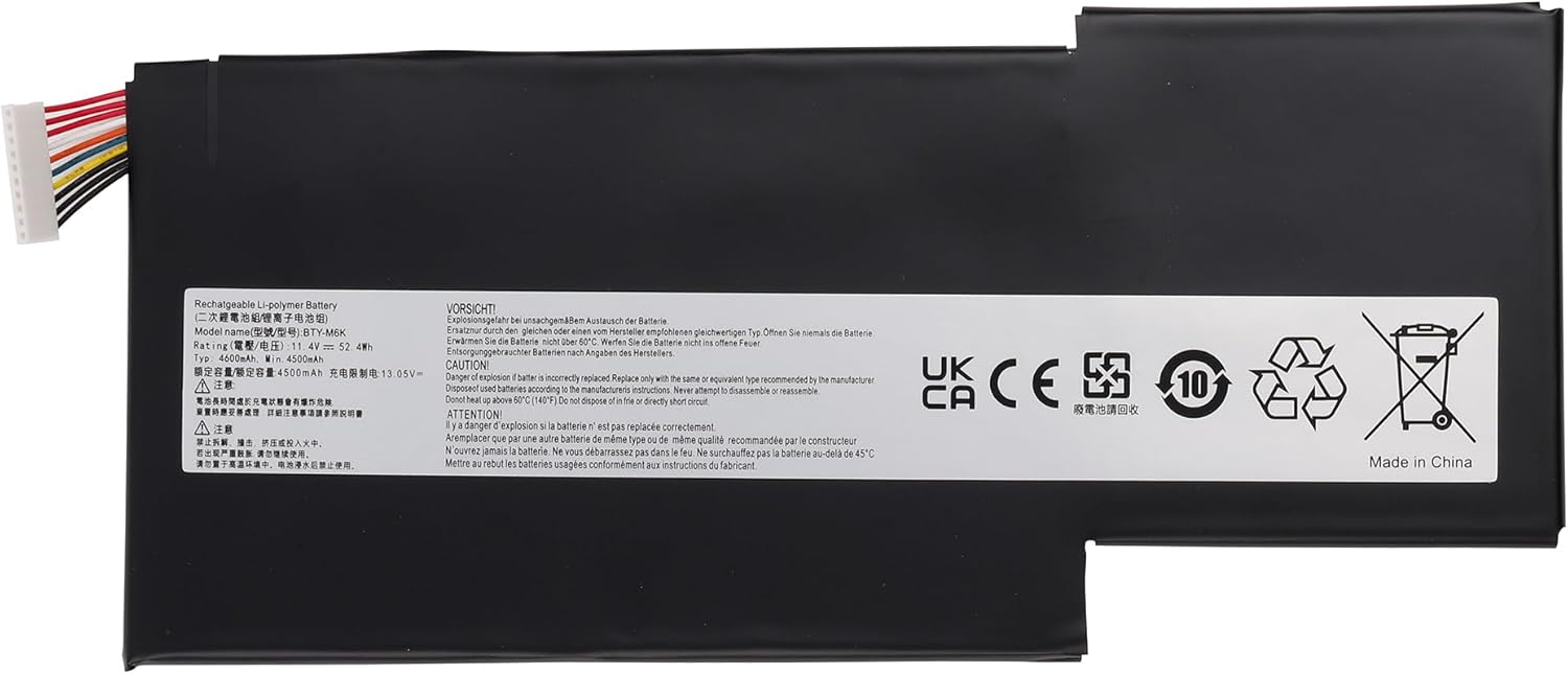 BTY-M6K MSI Stealth Pro MS-17B4 MS-17B7 MS-16K3 MS-16R1 MS-16R2 MS-16R3 GS63VR 7RG Bateria compativel