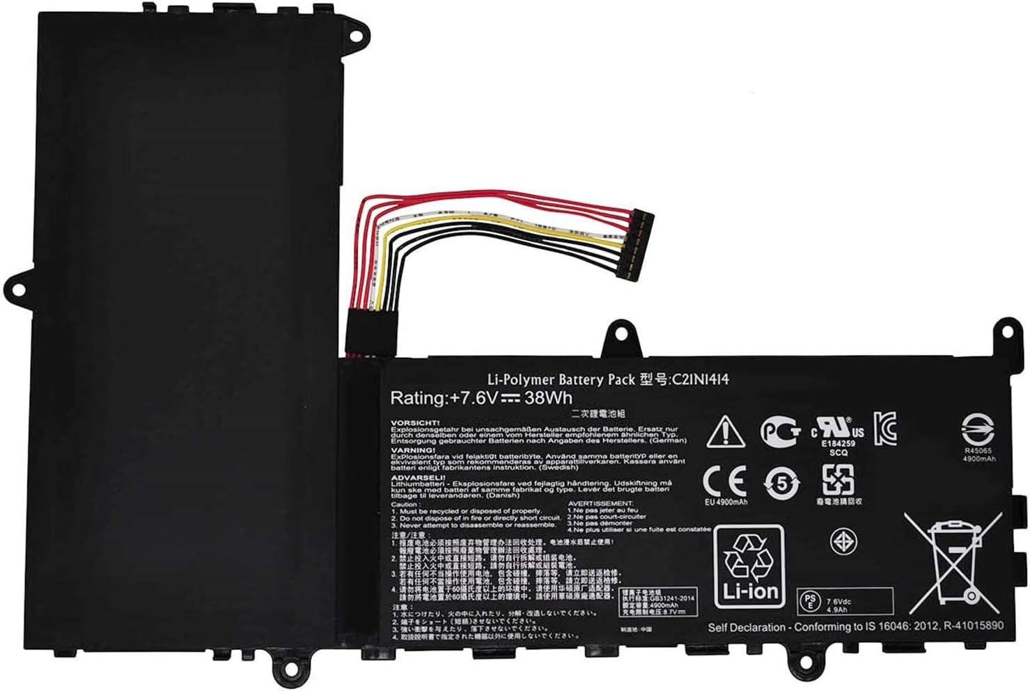 Bateria para 0B200-0124000 C21N1414 Asus CKSE321D1 EeeBook X205 X205T X205TA