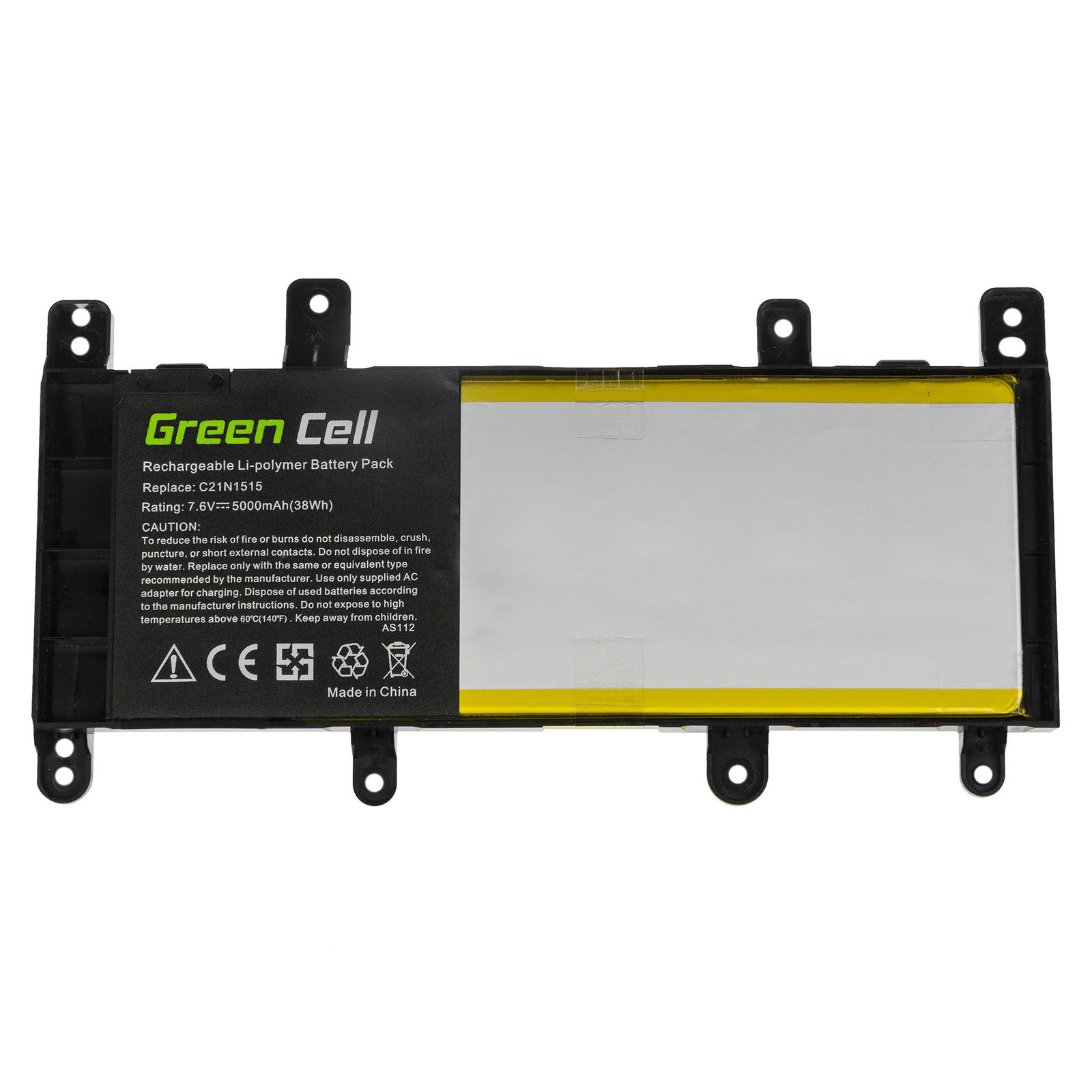 Bateria para 5Ah 7,6V 5000mAh 0B200-01800100 C21N1515 C21PQ9C Asus X756