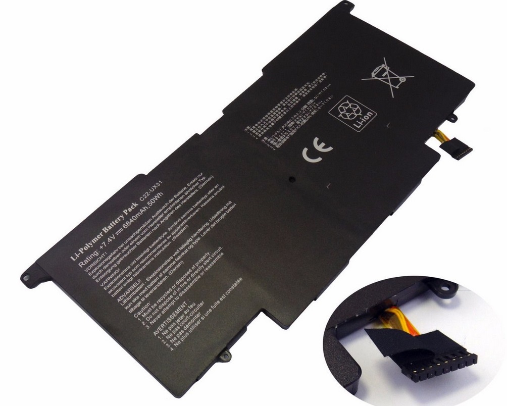 Bateria para ASUS ZenBook UX31 UX31A UX31E UX31E Ultrabook C22-UX31 C23-UX31