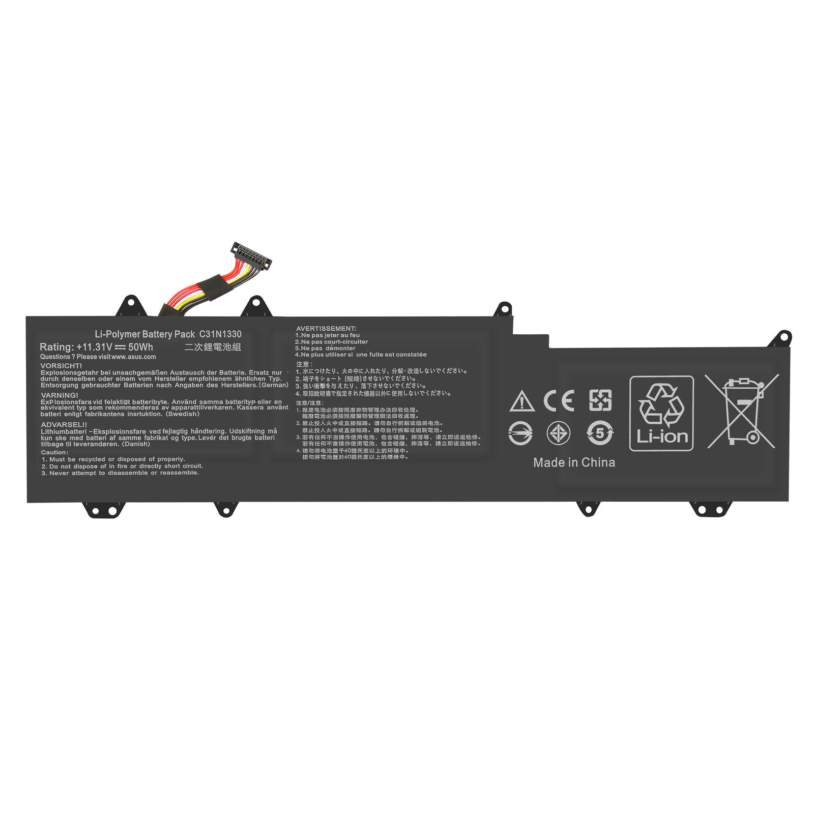 Bateria para Asus ZenBook UX32L UX32LA UX32LN C31N1330 C31Po95 4400mAh