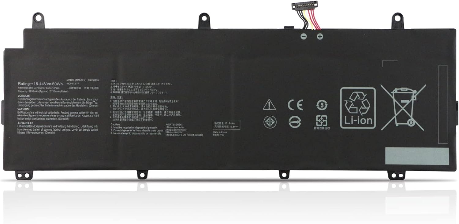 C41N1828 ASUS ROG Zephyrus S GX531GV GX531GW GX531GX GX531GWR GX531GXR Bateria compativel