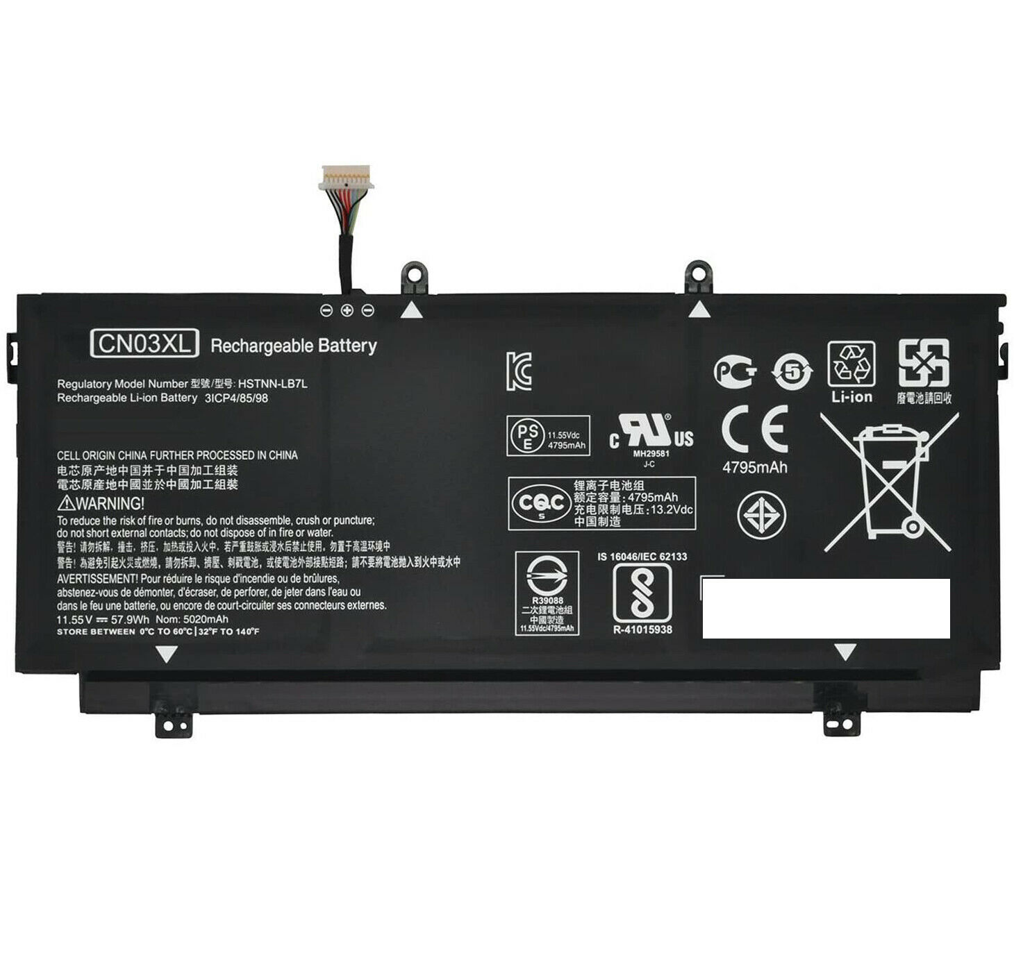 Bateria para HP Envy 13-AB HSTNN-LB7L CN03XL CNO3XL – Clique na imagem para fechar