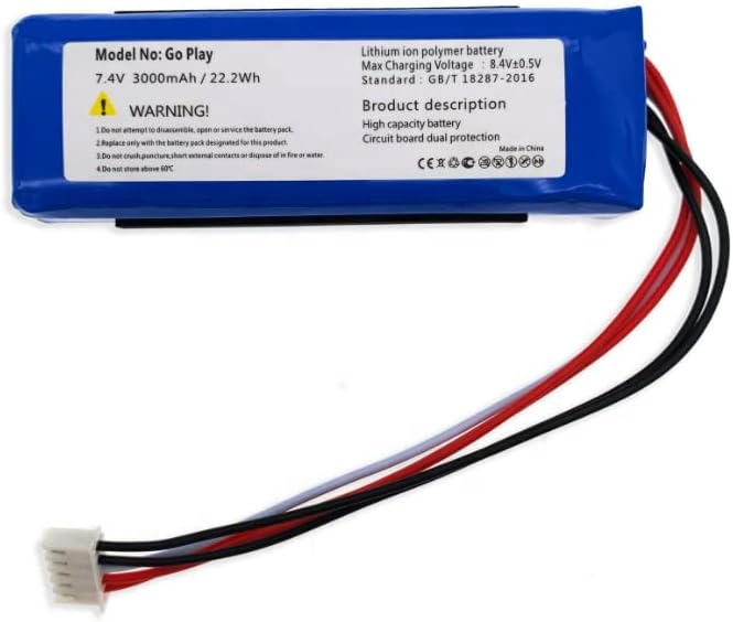 7.4V 3000mAh CP-HK06 GSP1029102 01 Harman/Kardon Go Play, Go Play Mini, GO+ Play Bateria compativel