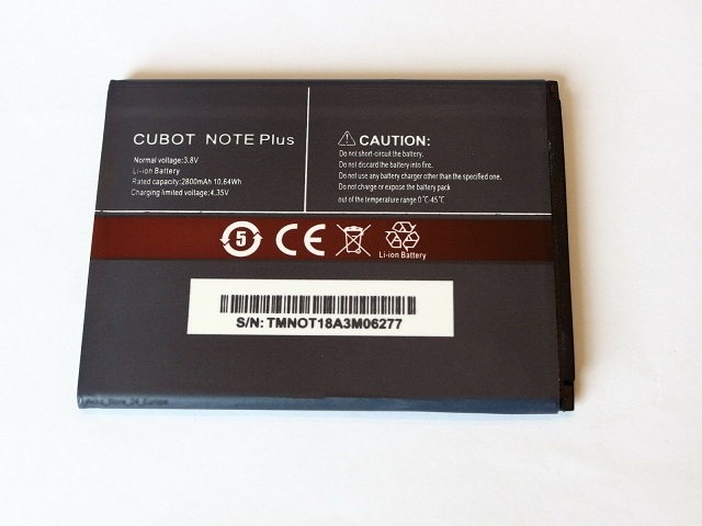 Bateria para 2800mAh Cubot note plus