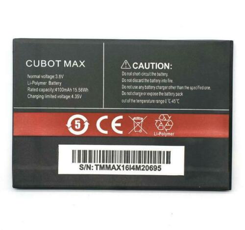 Bateria para 4100MAH Cubot Max Smartphone 3.8V – Clique na imagem para fechar