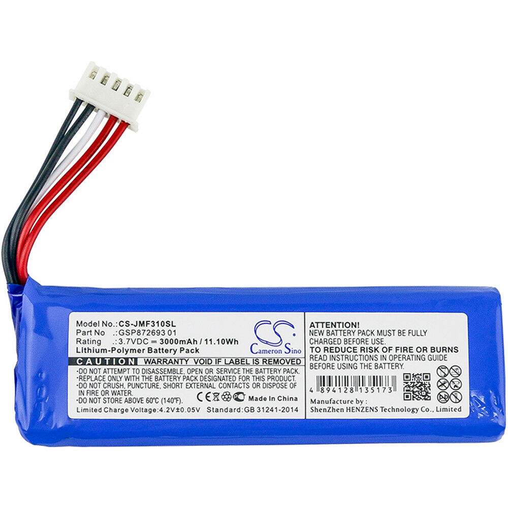 Bateria para 3,7V Li-Poly JBL Flip 4 Special Edition GSP872693 01-3000mAh