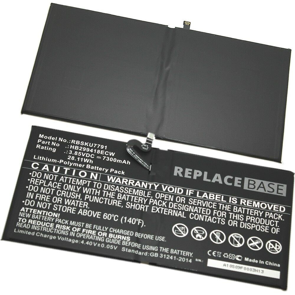 Bateria para 7300mAh HB299418ECW Huawei MediaPad M5 10" 3.85v