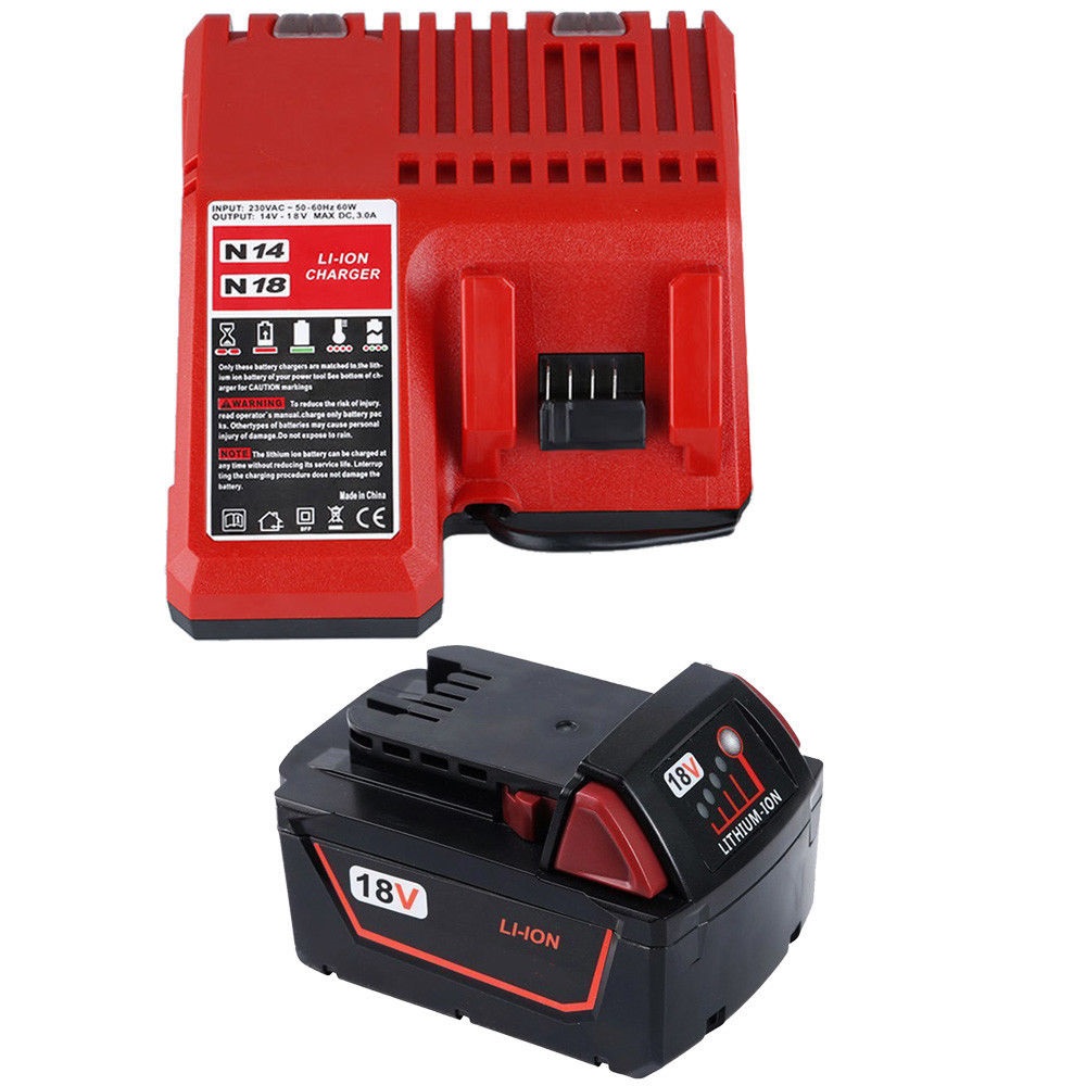 Carregador +Bateria 48-59-1812 48-59-1806 48-59-1807 para Milwaukee M18 18V