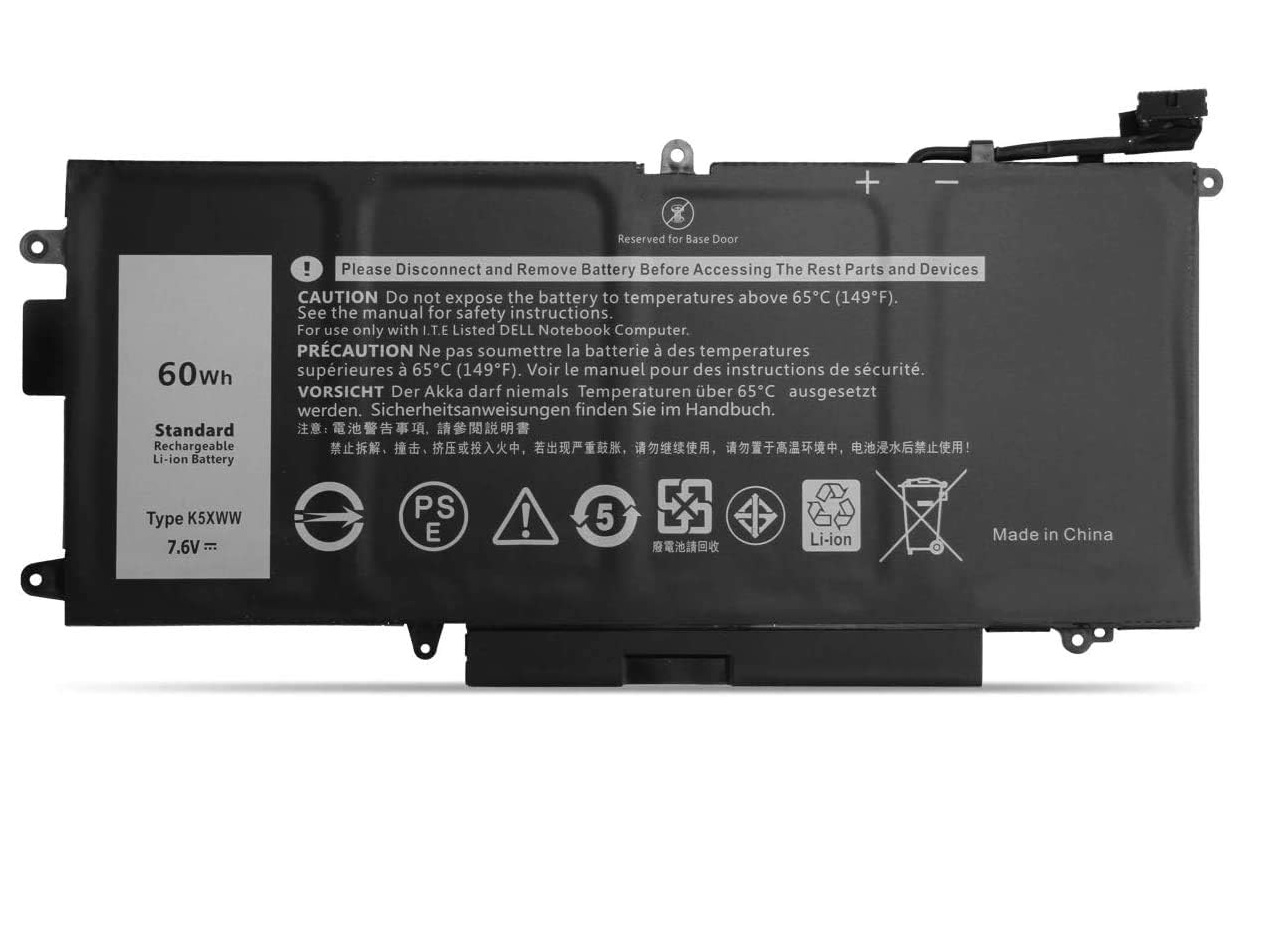 7.6V 60Wh K5XWW Dell Latitude 5289 7389 7390 E5289 P29S001 P29S002 2-in-1 Bateria compativel