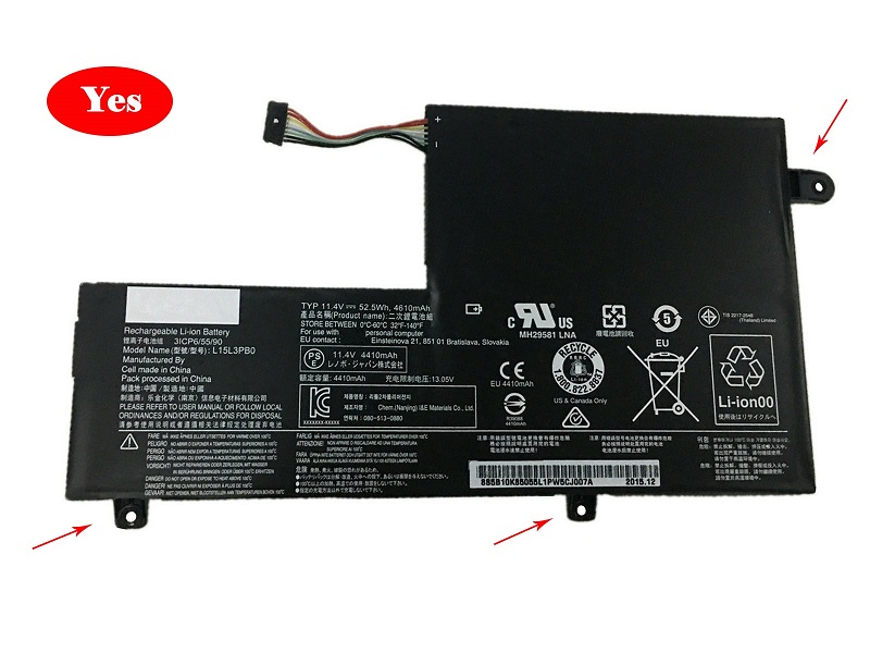 Bateria para Lenovo 5B10K85055,L15L3PB0 Flex 4 1470, Flex 4 1480 – Clique na imagem para fechar
