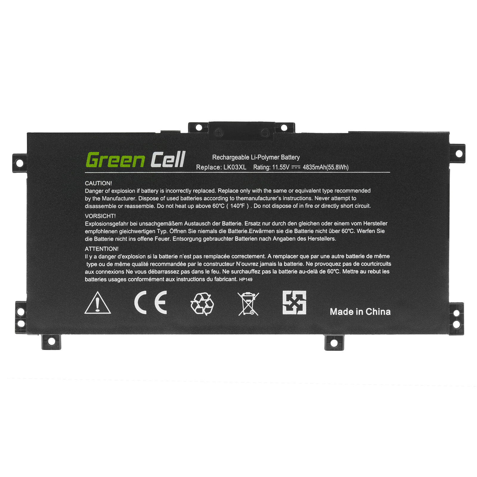 Bateria para HP Envy X360 15-CN1001NB 15-CN1001NC 15-CN1001NE 15-CN1001NG