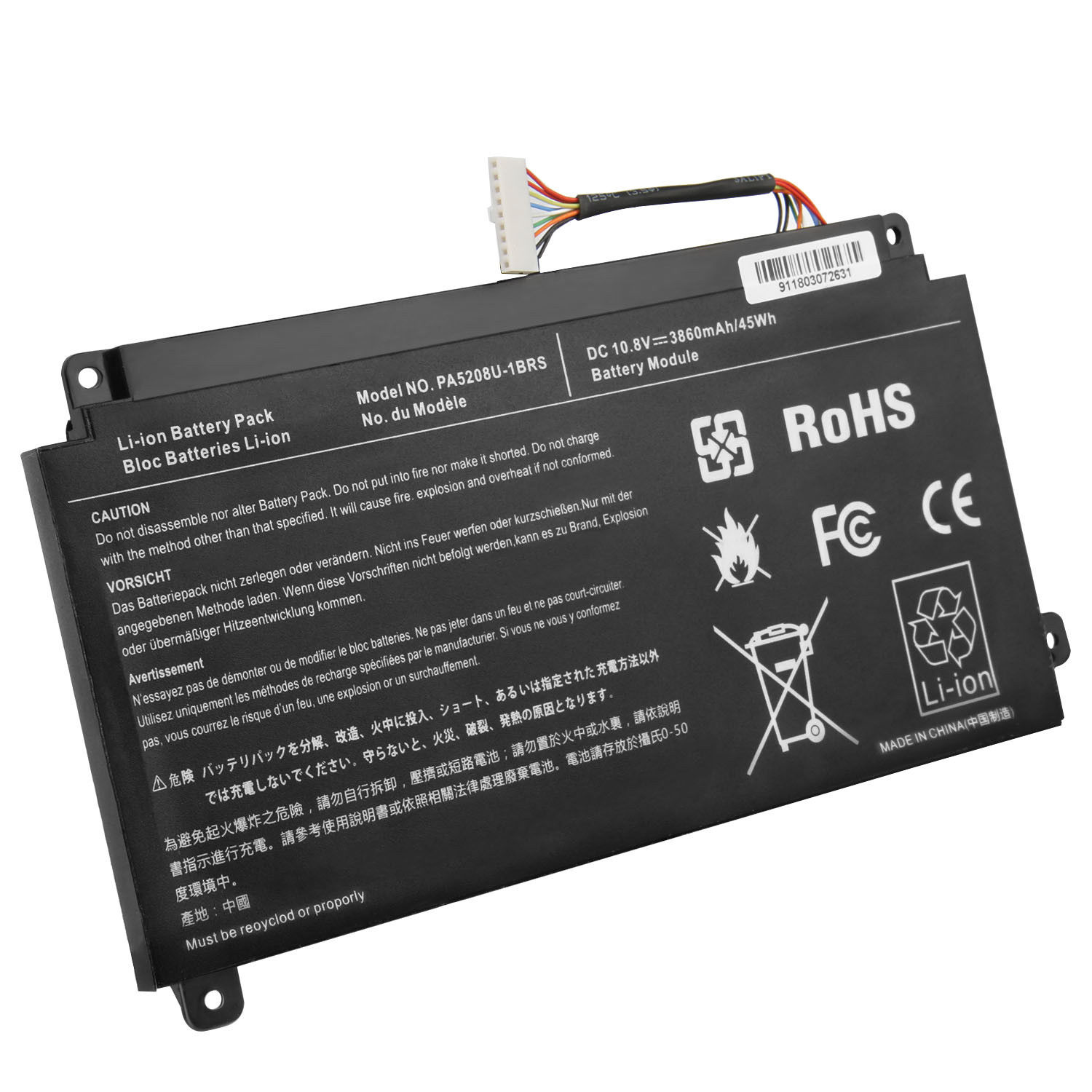 Bateria para Toshiba Satellite Radius 15 P50W-C-10P P50W-C-110 – Clique na imagem para fechar