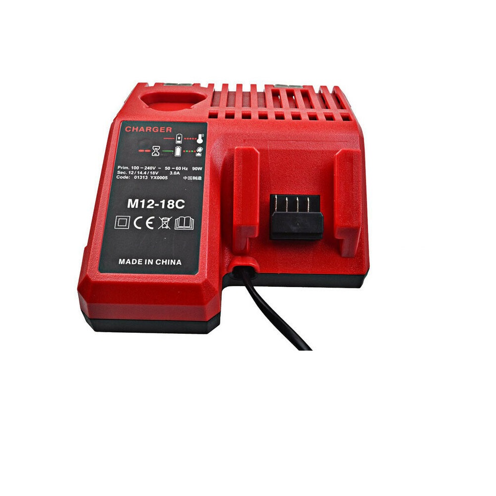 Bateria Carregador Milwaukee M12-18C 48-59-1812 M18B4 18V Li-ion